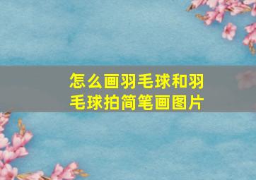 怎么画羽毛球和羽毛球拍简笔画图片