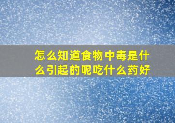 怎么知道食物中毒是什么引起的呢吃什么药好