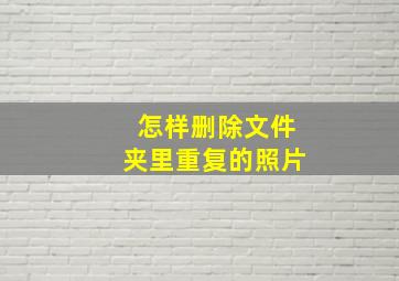 怎样删除文件夹里重复的照片