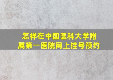 怎样在中国医科大学附属第一医院网上挂号预约