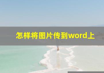 怎样将图片传到word上