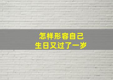 怎样形容自己生日又过了一岁