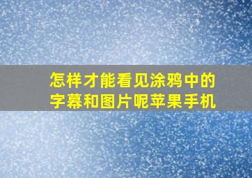 怎样才能看见涂鸦中的字幕和图片呢苹果手机