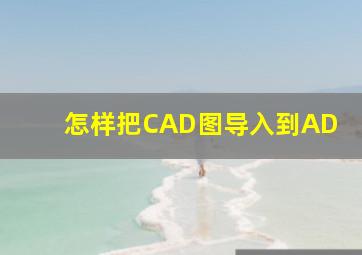 怎样把CAD图导入到AD