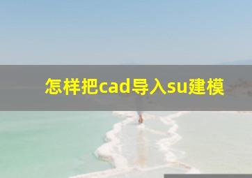 怎样把cad导入su建模