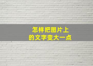 怎样把图片上的文字变大一点