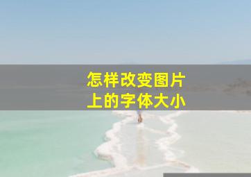 怎样改变图片上的字体大小