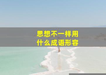 思想不一样用什么成语形容