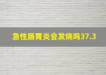 急性肠胃炎会发烧吗37.3