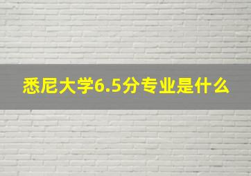 悉尼大学6.5分专业是什么