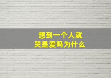 想到一个人就哭是爱吗为什么