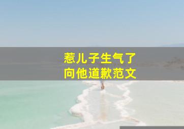 惹儿子生气了向他道歉范文