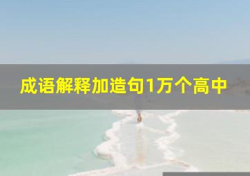 成语解释加造句1万个高中