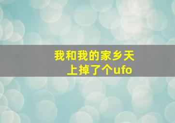 我和我的家乡天上掉了个ufo