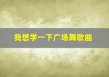 我想学一下广场舞歌曲