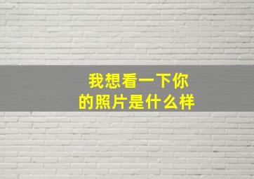 我想看一下你的照片是什么样