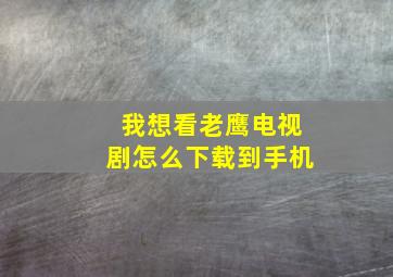 我想看老鹰电视剧怎么下载到手机