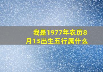 我是1977年农历8月13出生五行属什么