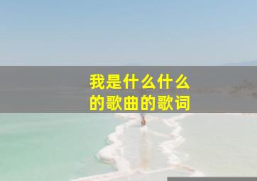 我是什么什么的歌曲的歌词