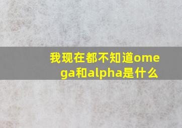 我现在都不知道omega和alpha是什么