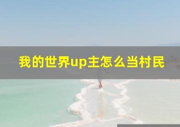 我的世界up主怎么当村民