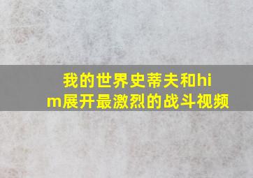 我的世界史蒂夫和him展开最激烈的战斗视频