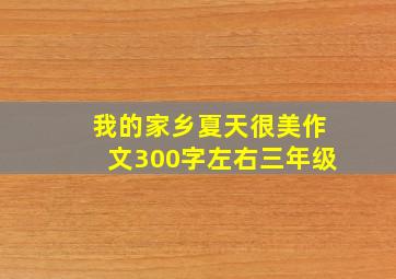 我的家乡夏天很美作文300字左右三年级