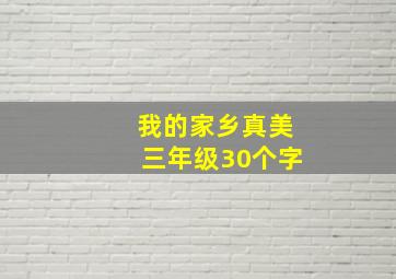 我的家乡真美三年级30个字