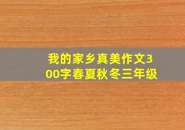 我的家乡真美作文300字春夏秋冬三年级