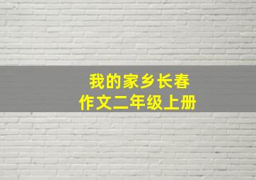 我的家乡长春作文二年级上册