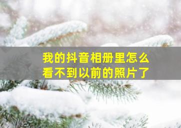 我的抖音相册里怎么看不到以前的照片了