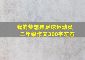 我的梦想是足球运动员二年级作文300字左右