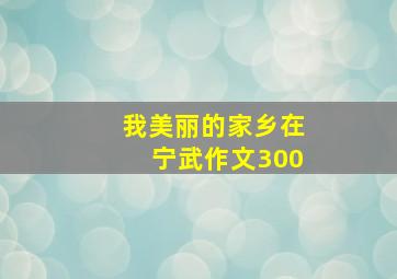 我美丽的家乡在宁武作文300