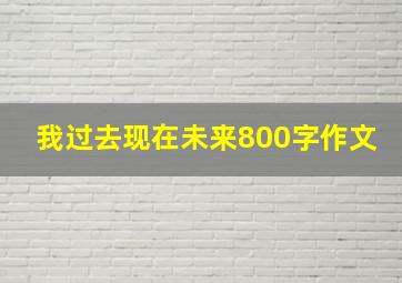 我过去现在未来800字作文