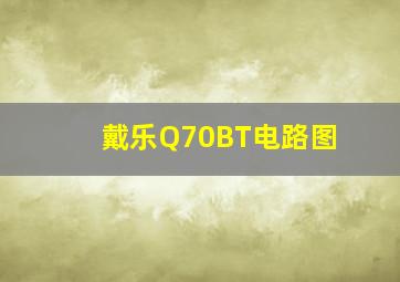 戴乐Q70BT电路图