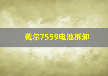 戴尔7559电池拆卸