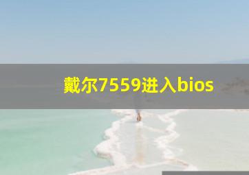 戴尔7559进入bios