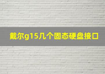 戴尔g15几个固态硬盘接口