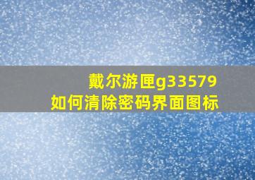 戴尔游匣g33579如何清除密码界面图标