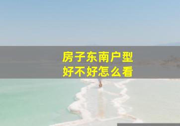 房子东南户型好不好怎么看