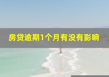 房贷逾期1个月有没有影响