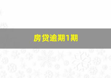 房贷逾期1期