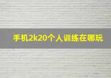 手机2k20个人训练在哪玩