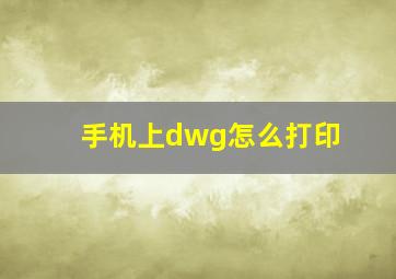 手机上dwg怎么打印