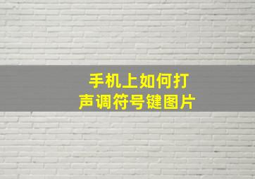 手机上如何打声调符号键图片