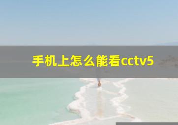 手机上怎么能看cctv5