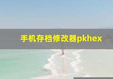 手机存档修改器pkhex