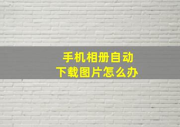 手机相册自动下载图片怎么办