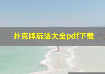 扑克牌玩法大全pdf下载