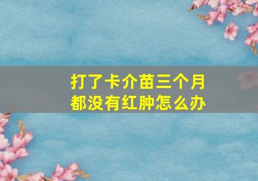 打了卡介苗三个月都没有红肿怎么办